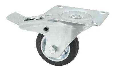 Castor Rubber Swivel Braked 5 inch - 10kg