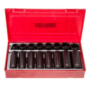 Impact Socket Set Regular and Deep 1/2 Inch Drive