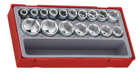 Teng Tools ½" Socket Set in TC Tray - TT1217 - 6 Point Sockets