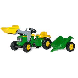 Rolly John Deere Kid Pedal Tractor with Loader & Trailer