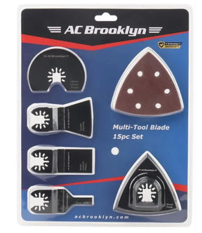 AC Brooklyn 15pc Multi Tool Blade Set AC205MTB104 - Universal Oscillating Saw Blades