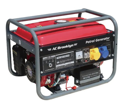 AC Brooklyn 3.8kVA Petrol Generator with Key Start & AVR - Compact 15L Tank