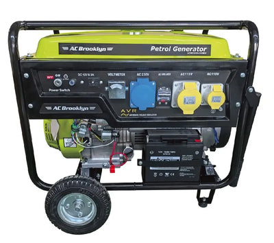 AC Brooklyn 12.5kVA 21hp 9500w Petrol Generator with Key Start - 550cc OHV Engine & AVR