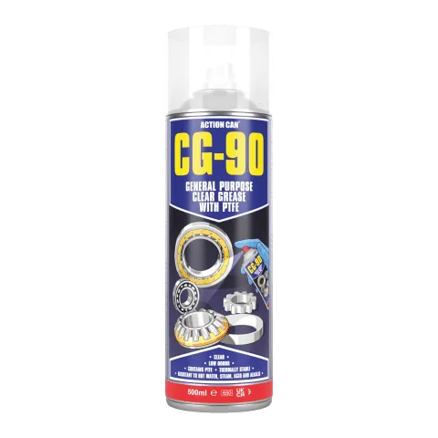Action Can CG-90 General Purpose Clear Grease with PTFE 500ml | High Performance Lubricant