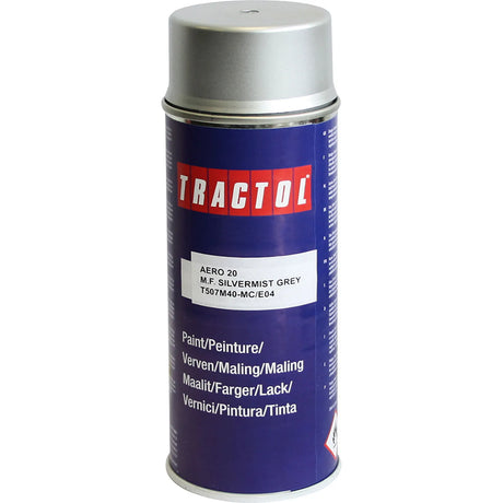 Tractol Paint 400ml Spray Can Silvermist Grey