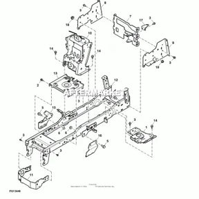 John Deere AM145354 - Pedestal Weldment Manual Pedestal