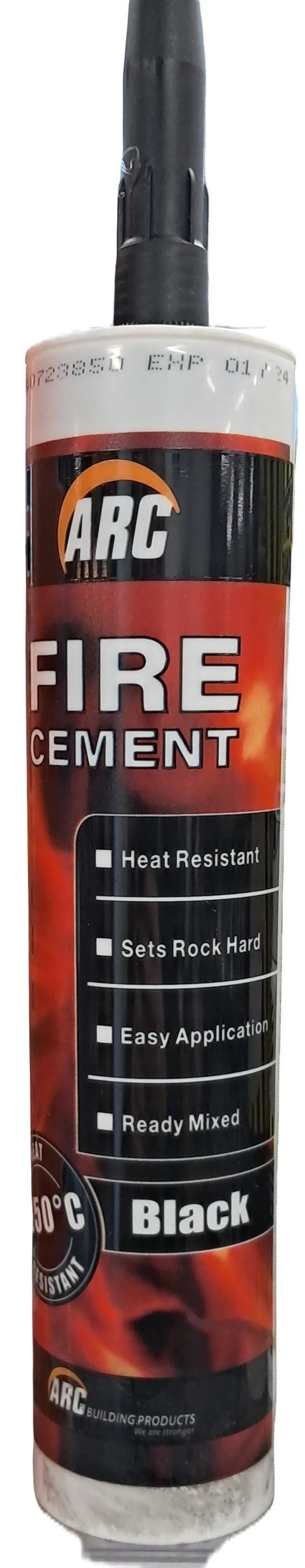 ARC Fire Cement Cartridge Black 300ml | High Heat Mortar 1250°C