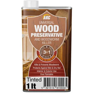 Arc Wood Preservative & Woodworm Killer 1 Litre Tinted