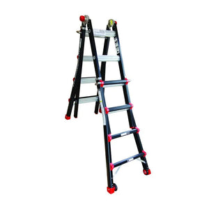 Jefferson AS-4 Multi-Purpose Ladder - Aluminium, 3-in-1 Telescopic, Extension, and Stairway Ladder