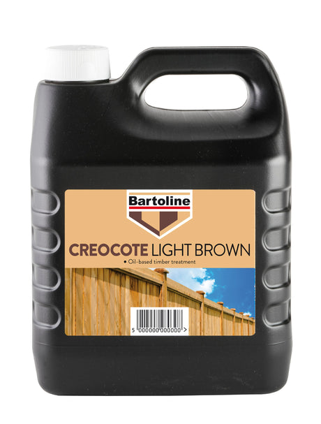 Bartoline Creocote Light Brown Wood Treatment 4L - Oil-Based Outdoor Timber Preserver