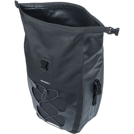 Basil Navigator Waterproof Pannier Bag - Large 25-31L | Black | Single Side