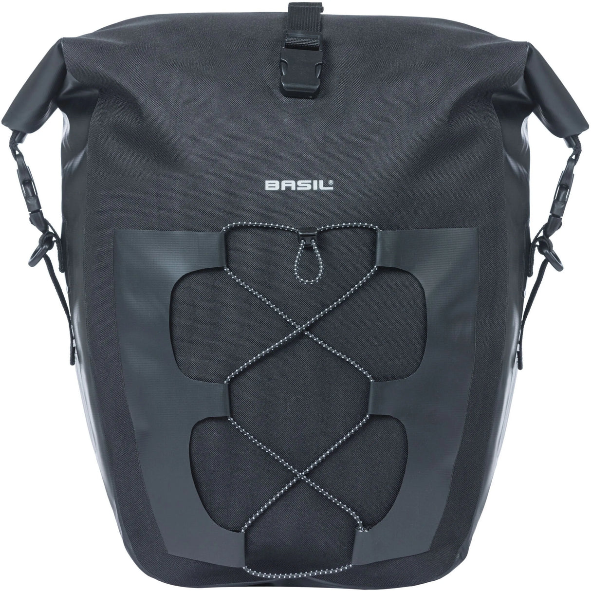 Basil Navigator Waterproof Pannier Bag - Large 25-31L | Black | Single Side