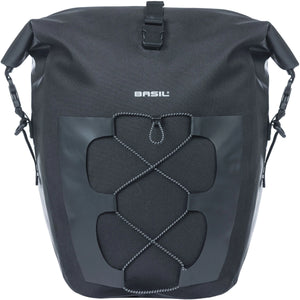 Basil Navigator Waterproof Pannier Bag - Large 25-31L | Black | Single Side