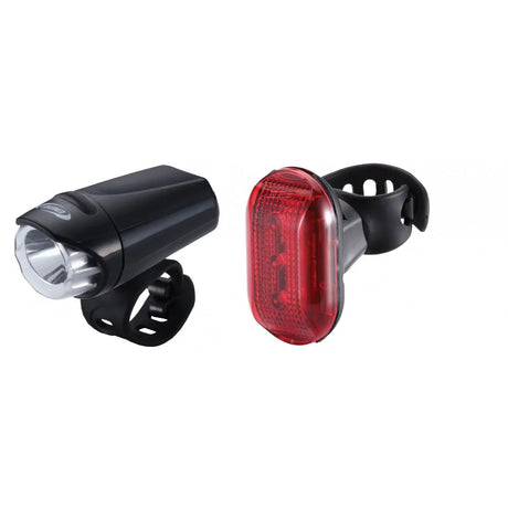 BBB BLS-76 EcoBeam Light Set Black | LED Front and Rear Bike Lights