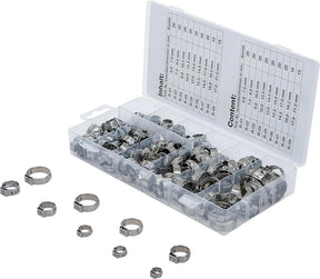 Stainless Steel Hose Clamp Assortment Ø 5.8-21 mm - 170 pcs.
