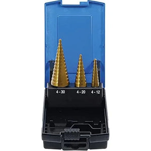 Step Drill Set, Titanium-Nitrided, Ø 4 - 30 mm, 3 pcs 