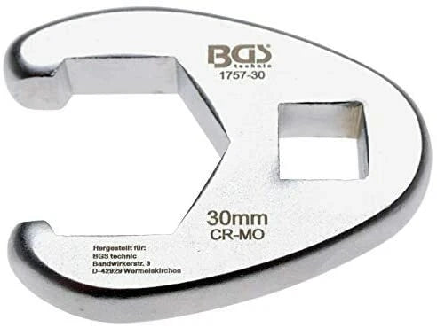 BGS 1757-30 Crowfoot Spanner - 30mm, 1/2" Drive, Alloy Steel