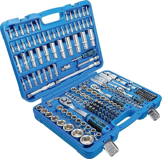 BGS 2243 Socket Set, 192-Piece Hexagon Pro Torque Kit - Chrome Vanadium Steel with 1/4", 3/8", 1/2" Drives