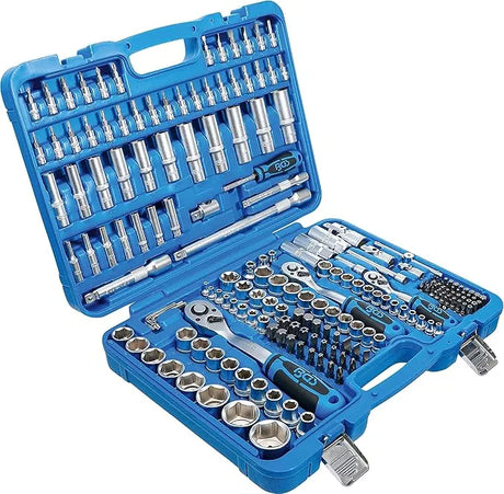 BGS 2243 Socket Set, 192-Piece Hexagon Pro Torque Kit - Chrome Vanadium Steel with 1/4", 3/8", 1/2" Drives