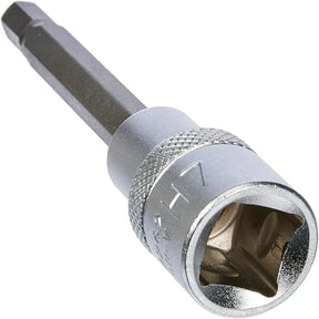 Bit Socket, 100 mm Length, 12.5 mm (1/2") Drive, Internal Hexagon 7 mm,