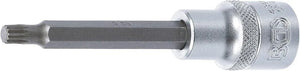 BGS 4360 Bit Socket, 100mm Length, 1/2" Drive, Spline (XZN) M6 | Chrome Vanadium Steel