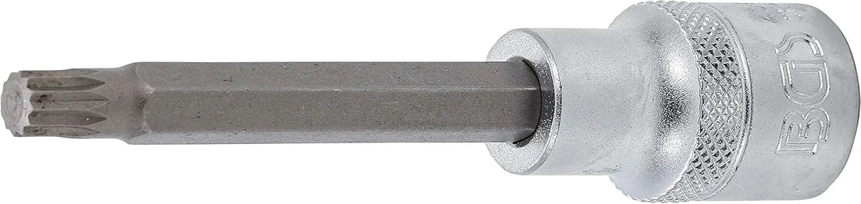 BGS 4361 Bit Socket, 100mm Length, 1/2" Drive, Spline (XZN) M8 | Chrome Vanadium Steel