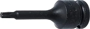Impact Bit Socket, 75 mm Length, 12.5 mm (1/2") Drive, T-Star (Torx) T30