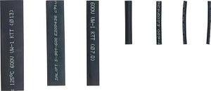 Shrink Tube Assortment - Black, 127 pcs