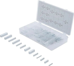 Feather Key Assortment - 60 pcs. Carbon Steel (C45) for Hubs on Shafts