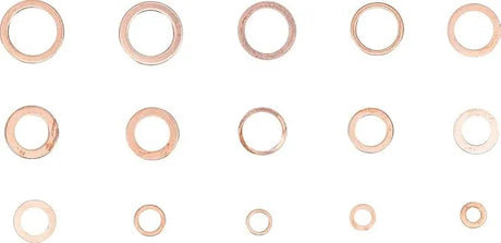 Seal Ring Assortment, Copper, Inch Sizes, 75 pcs