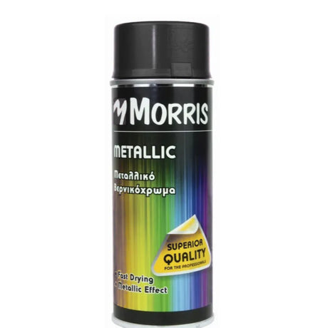 Morris Metallic Acrylic Spray Paint Black 400ml