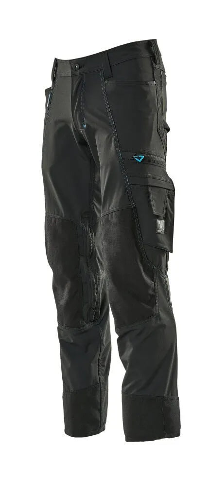 Mascot Advanced Stretch Trousers with Kneepad Pockets Black