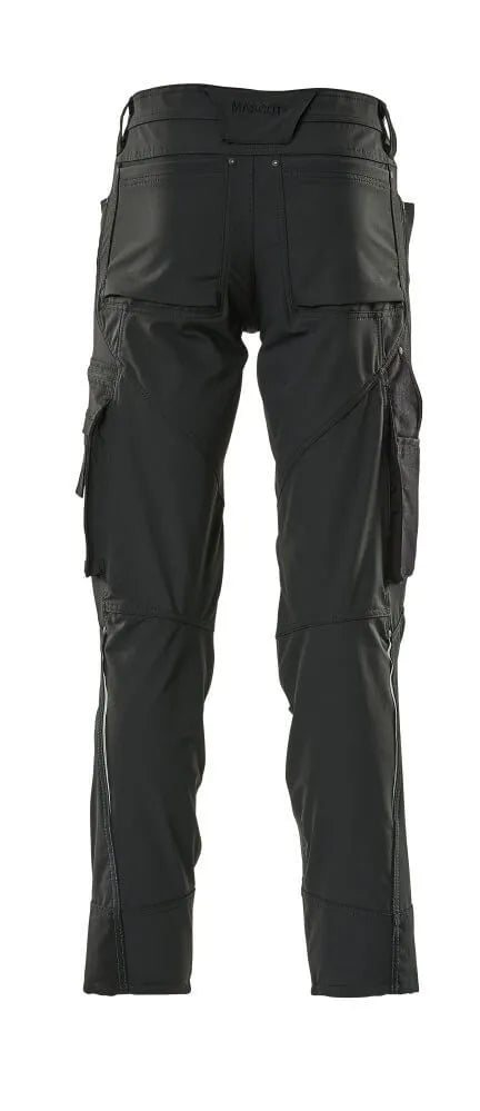 Mascot Advanced Stretch Trousers with Kneepad Pockets Black