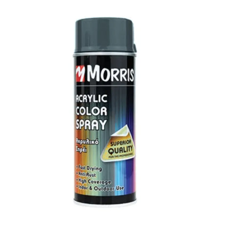 Morris High Gloss Acrylic Spray Paint Blue/Grey 400ml - RAL 7031