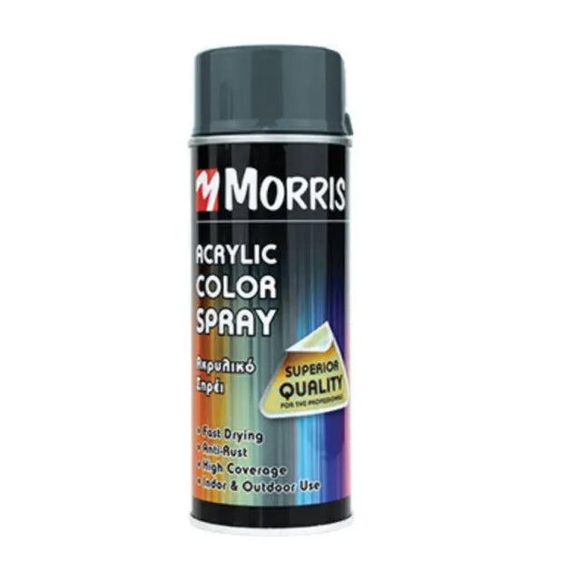 Morris High Gloss Acrylic Spray Paint Blue/Grey 400ml - RAL 7031
