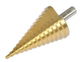 BlueSpot Step Drill 4-42mm - HSS Titanium Coated Precision Drill Bit