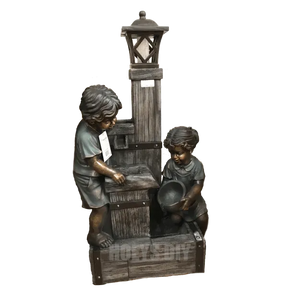 Boy & Girl Lighted Fountain
