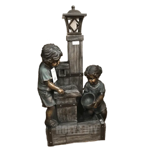 Boy & Girl Lighted Fountain