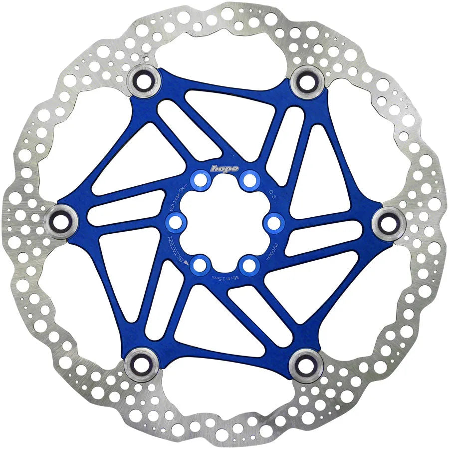 Hope Floating Disc Brake Rotor 200mm 6-Bolt Blue