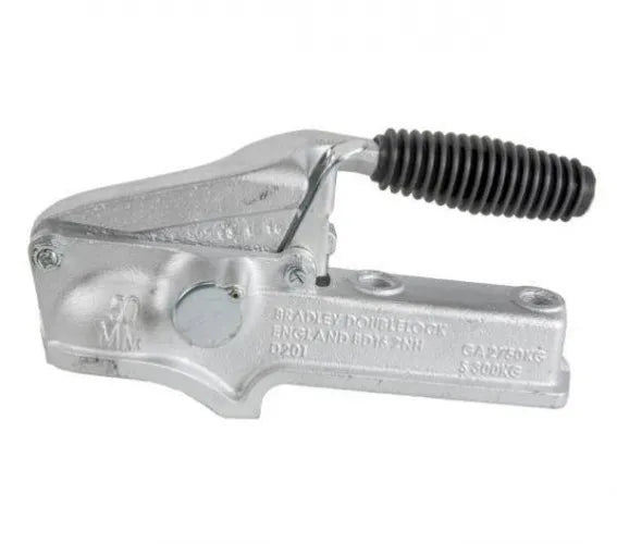 Bradley 750kg Hitch Coupling D201A - Cast Steel with Double Lock & Rubber Grip