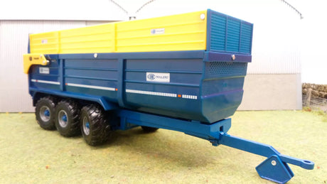Britains 1:32 Scale Kane Tri-Axle Silage Trailer - Durable Halfpipe Silage Model Trailer