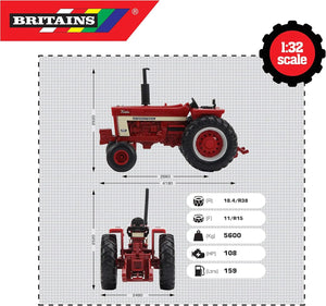 Britains 43294 Case International Harvester Farmall 1066 Model - 1:32 Scale Die-Cast Tractor