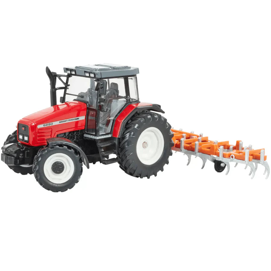 Britains Massey Ferguson 6290 Heritage Tractor & Cultivator Playset - 1:32 Scale
