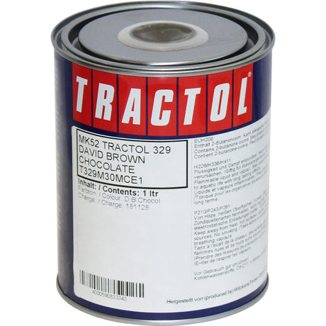 TRACTOL David Brown Chocolate High Gloss Paint 1 Litre - Durable Finish for Agricultural & Construction Equipment - MK52