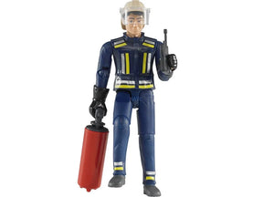 Bruder Fireman Figure with Accessories - 1:16 Scale | Movable Limbs