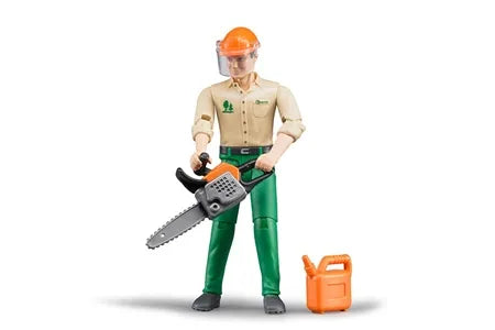 Bruder Forestry Worker with Accessories - 1:16 Scale Logging Figure