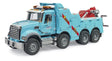 Bruder MACK Granite Recovery Truck with Light & Sound - Towing Vehicle with Working Winch