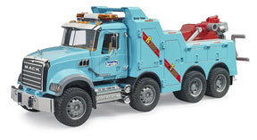 Bruder MACK Granite Recovery Truck with Light & Sound - Towing Vehicle with Working Winch