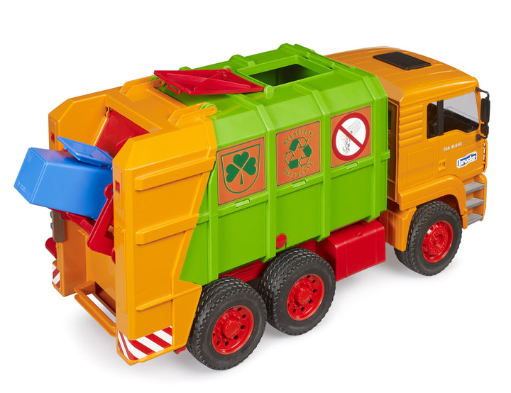 Bruder MAN Garbage Truck - 1:16 Scale Waste Collection Vehicle with Functional Bin Lifter