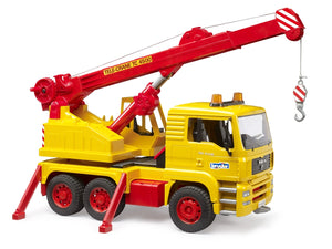 Bruder MAN TGA Crane Truck - 1:16 Construction Vehicle with 360° Rotating Crane & Tilt Cab